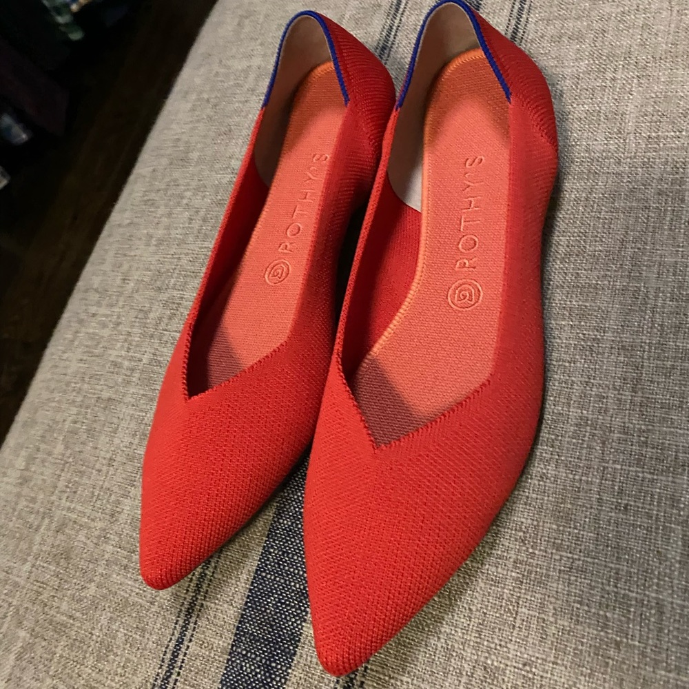 Rothy’s Pointed Toe Flats, Color Flame, Size 10.5 - image 2